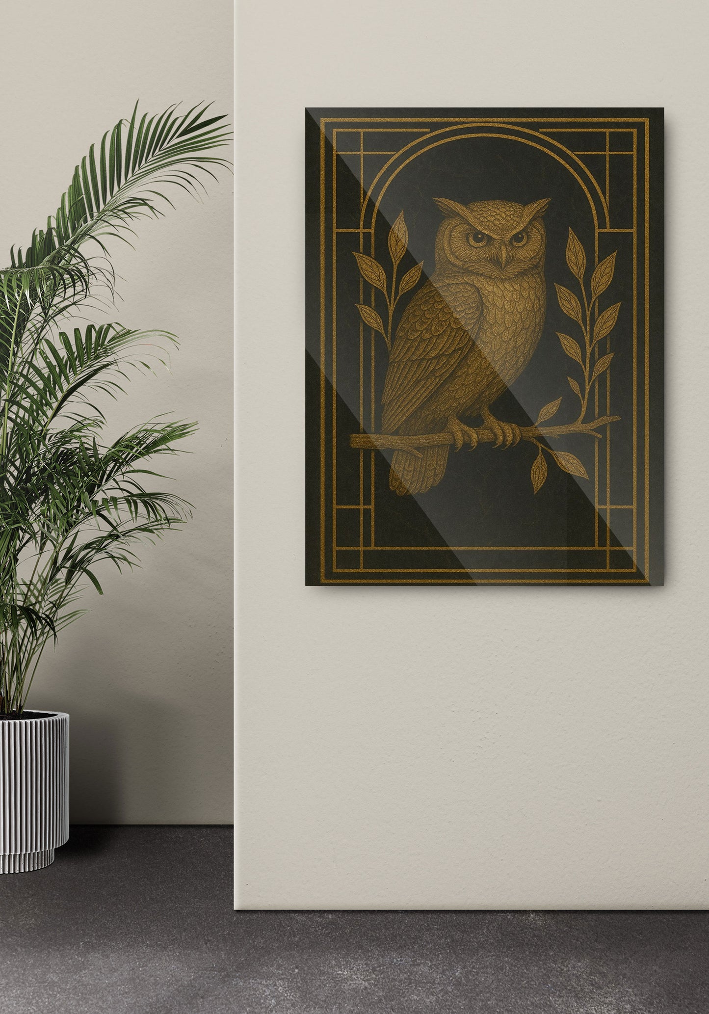 Baykuş – Cam Tablo