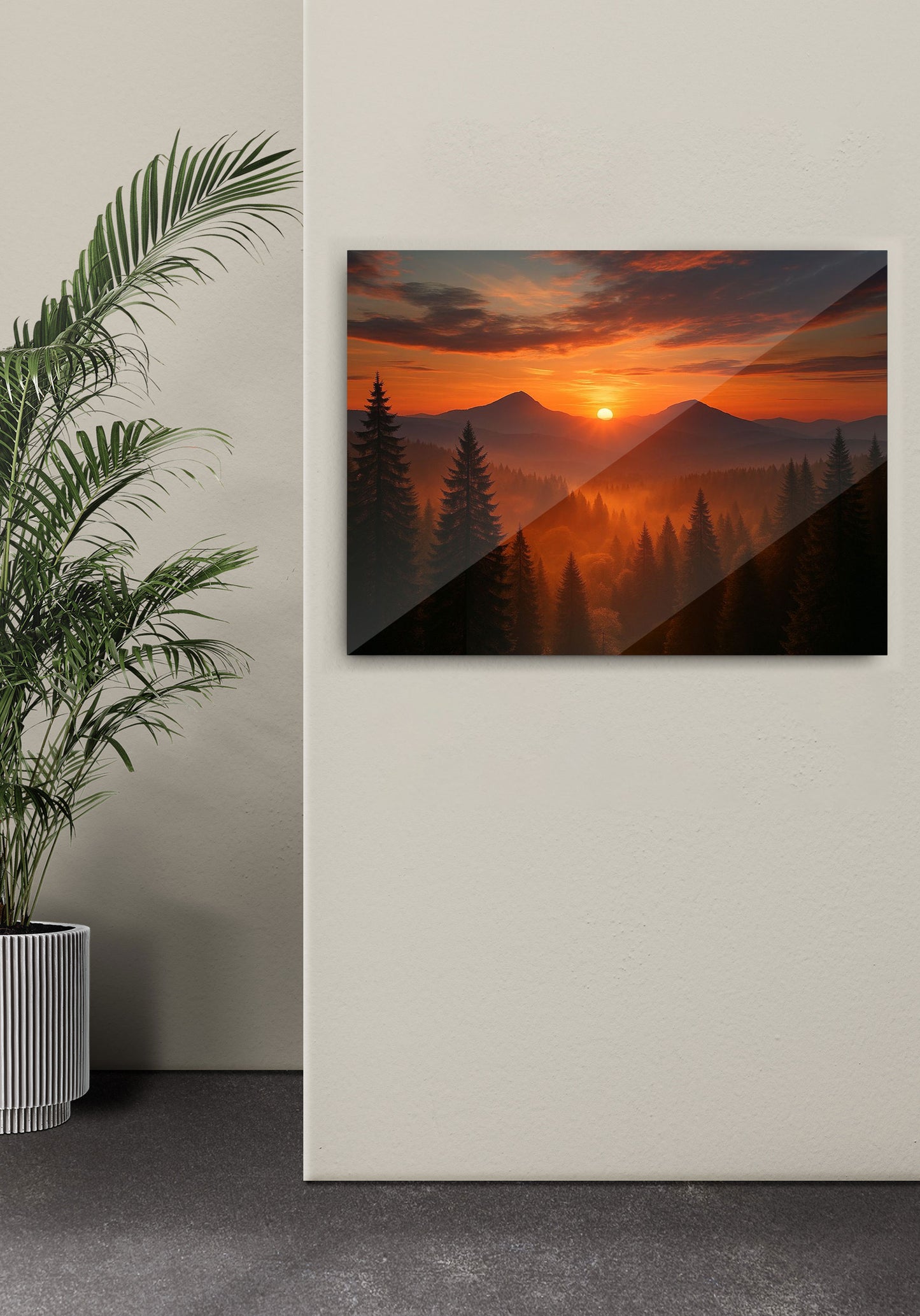 Ufukta Güneş – Cam Tablo