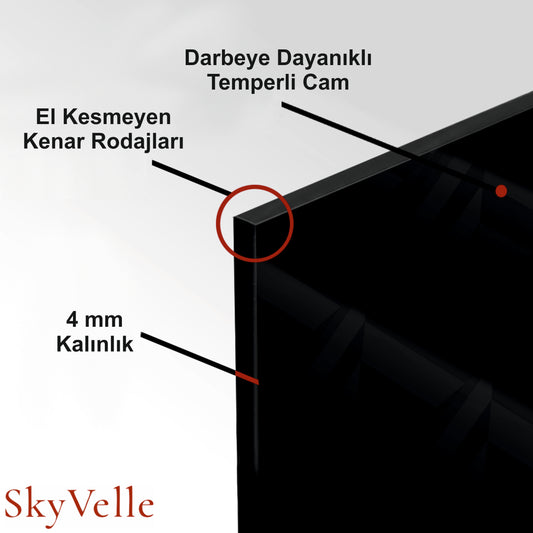 Allah Lafzı Baskılı - Cam Tablo