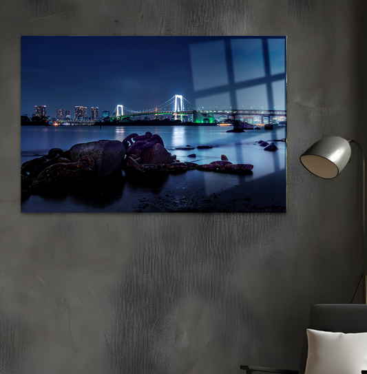 Tokyo Gecesi - Manzara Cam Tablo