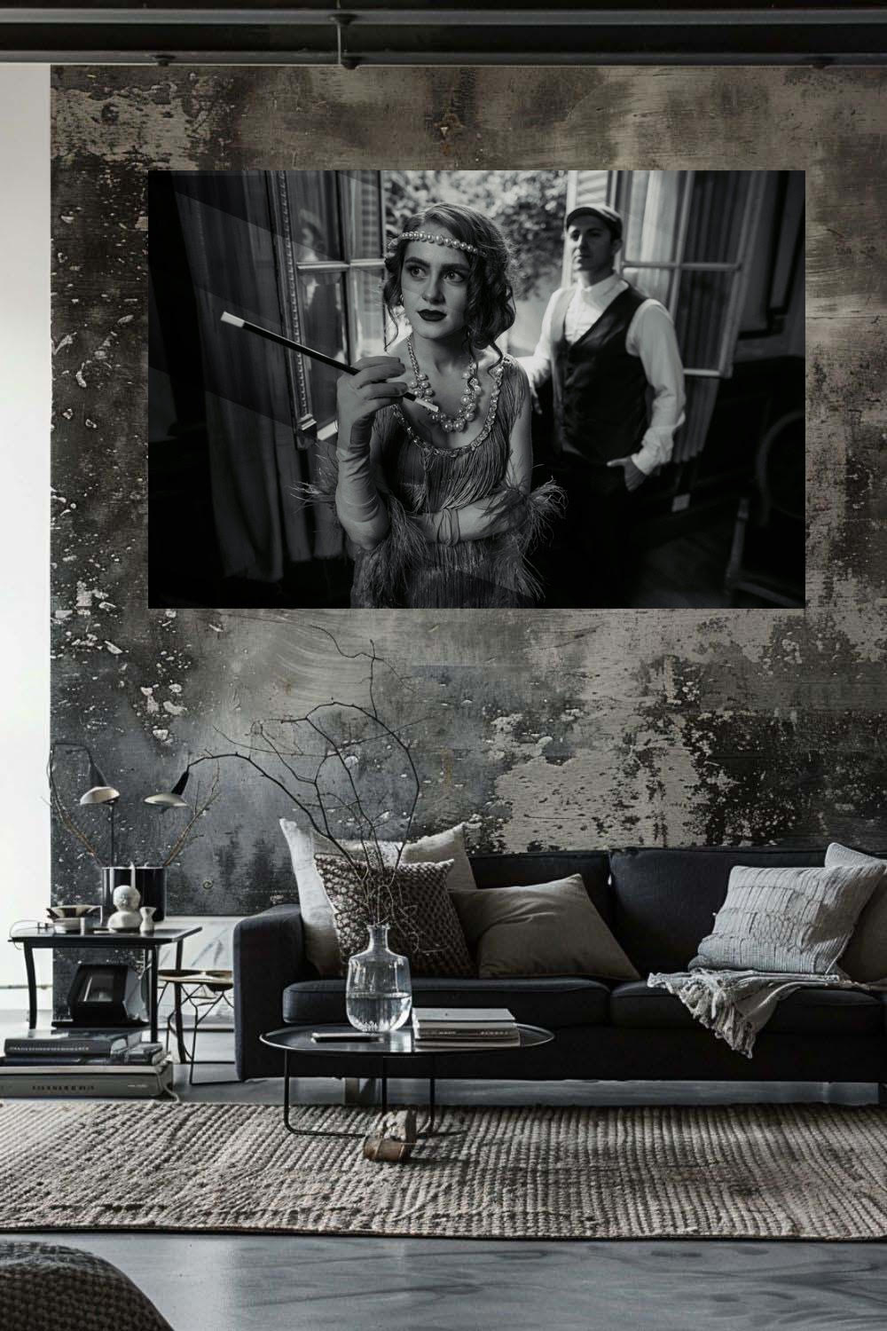 Vintage Tablosu - Cam Tablo