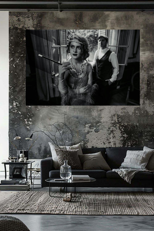 Vintage Tablosu - Cam Tablo